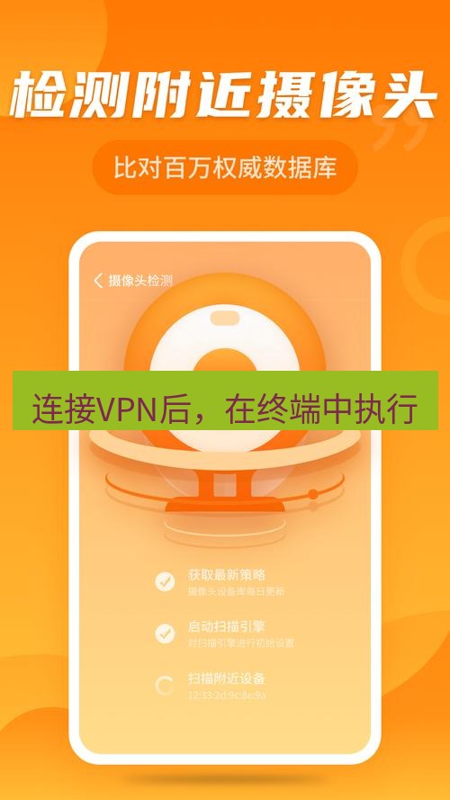 快连 连接VPN后，在终端中执行