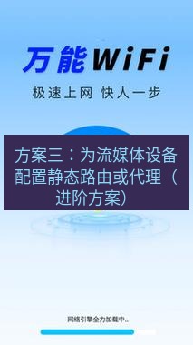 快连 方案三：为流媒体设备配置静态路由或代理（进阶方案）