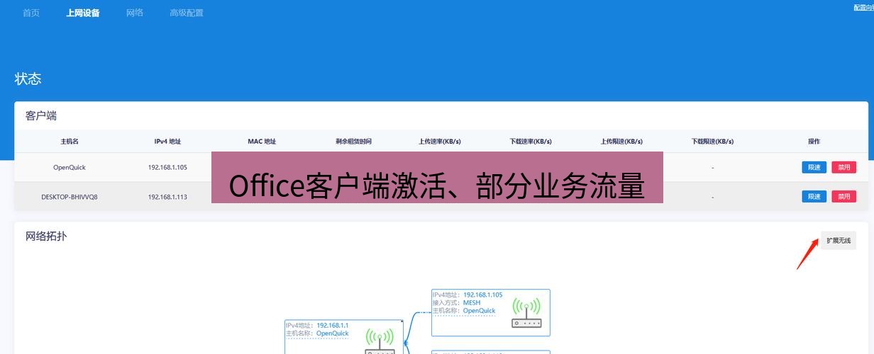 快连 Office客户端激活、部分业务流量